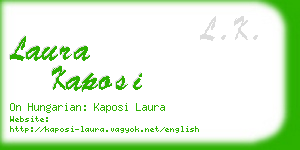 laura kaposi business card